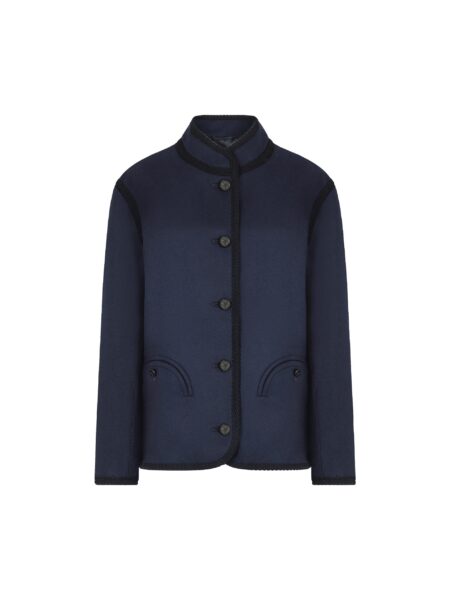blazé milano curly jacket in nitak navy