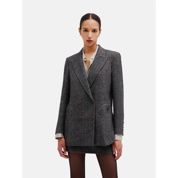 Blazé Milano Everyday Blazer in Jline Black and White, view 2