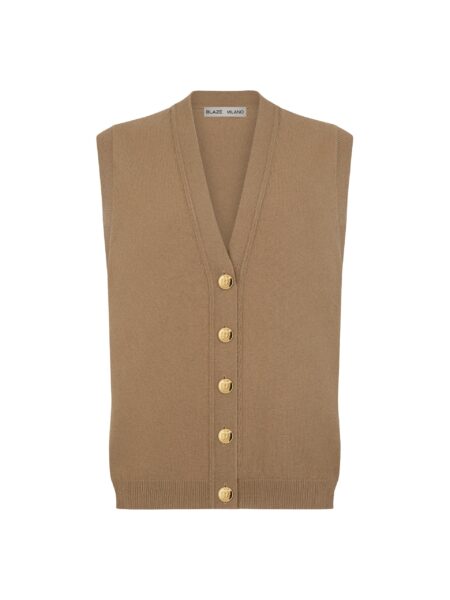 blazé milano gilet in highland camel
