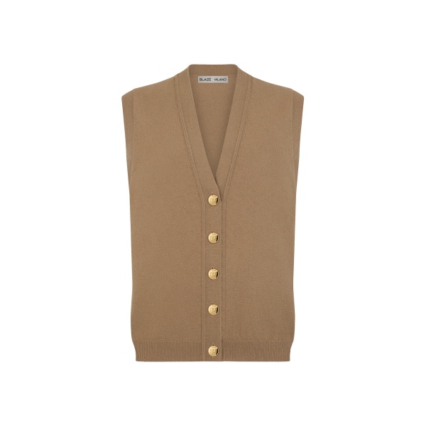 blazé milano gilet in highland camel