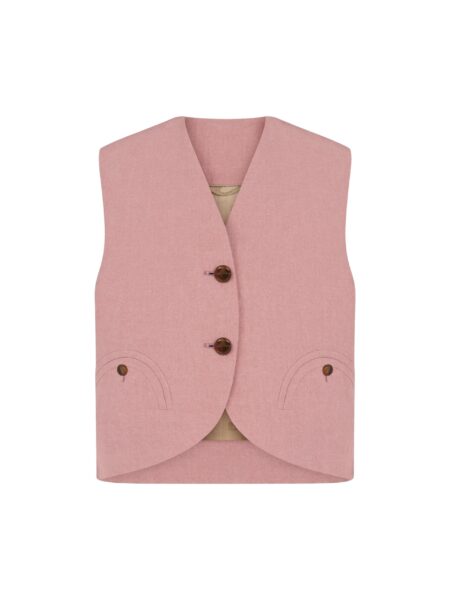 blazé milano gliss gilet in mid-day sun pink