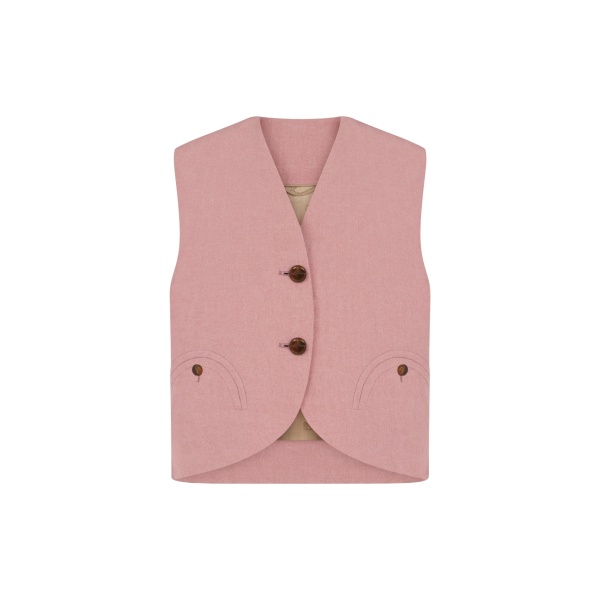 blazé milano gliss gilet in mid-day sun pink