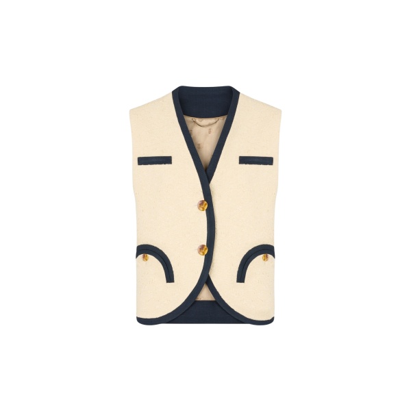 blazé milano gliss gilet in orinda butter