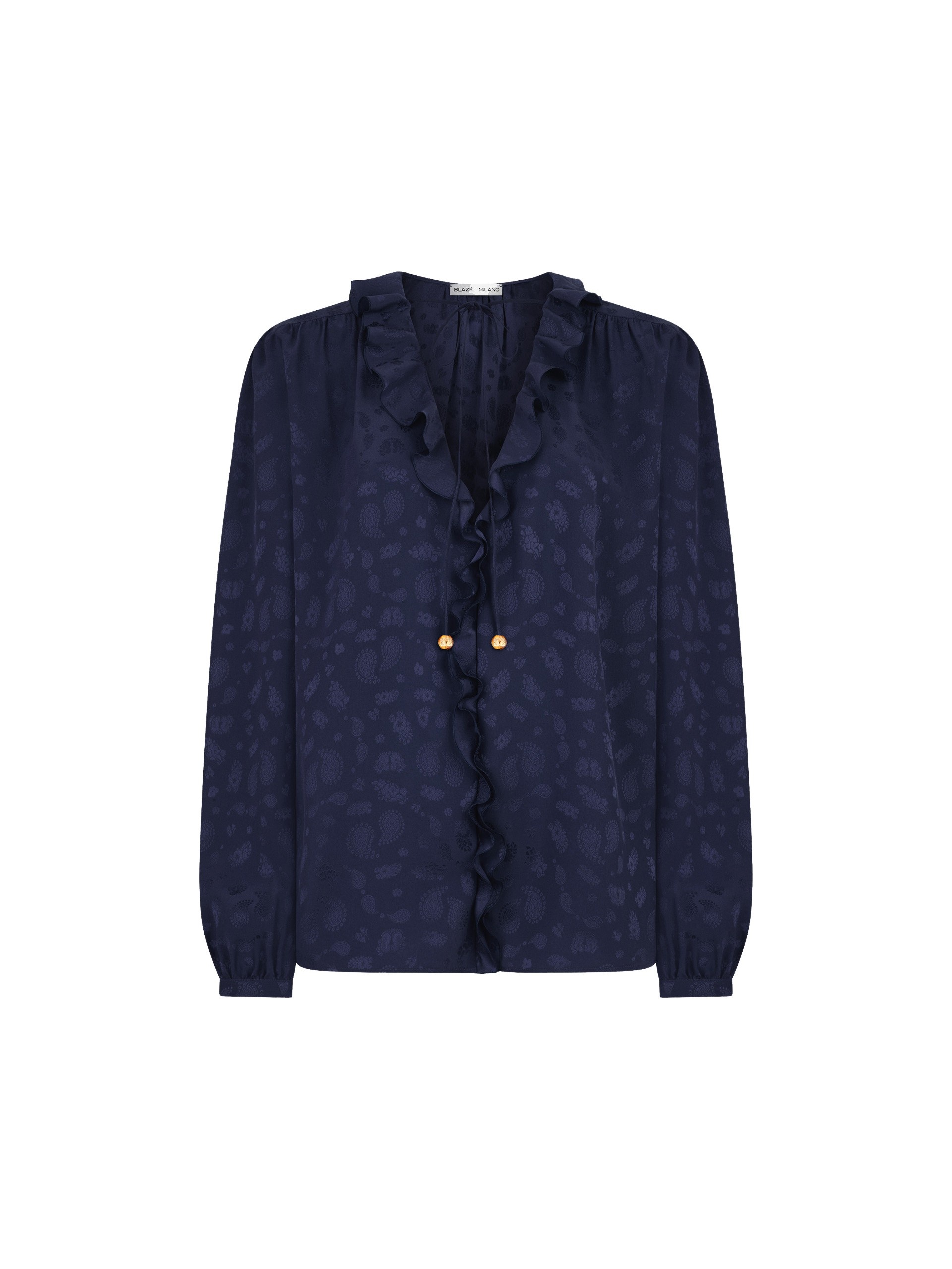 Blazé Milano Leafy Shirt in Seahorses Deep Blue