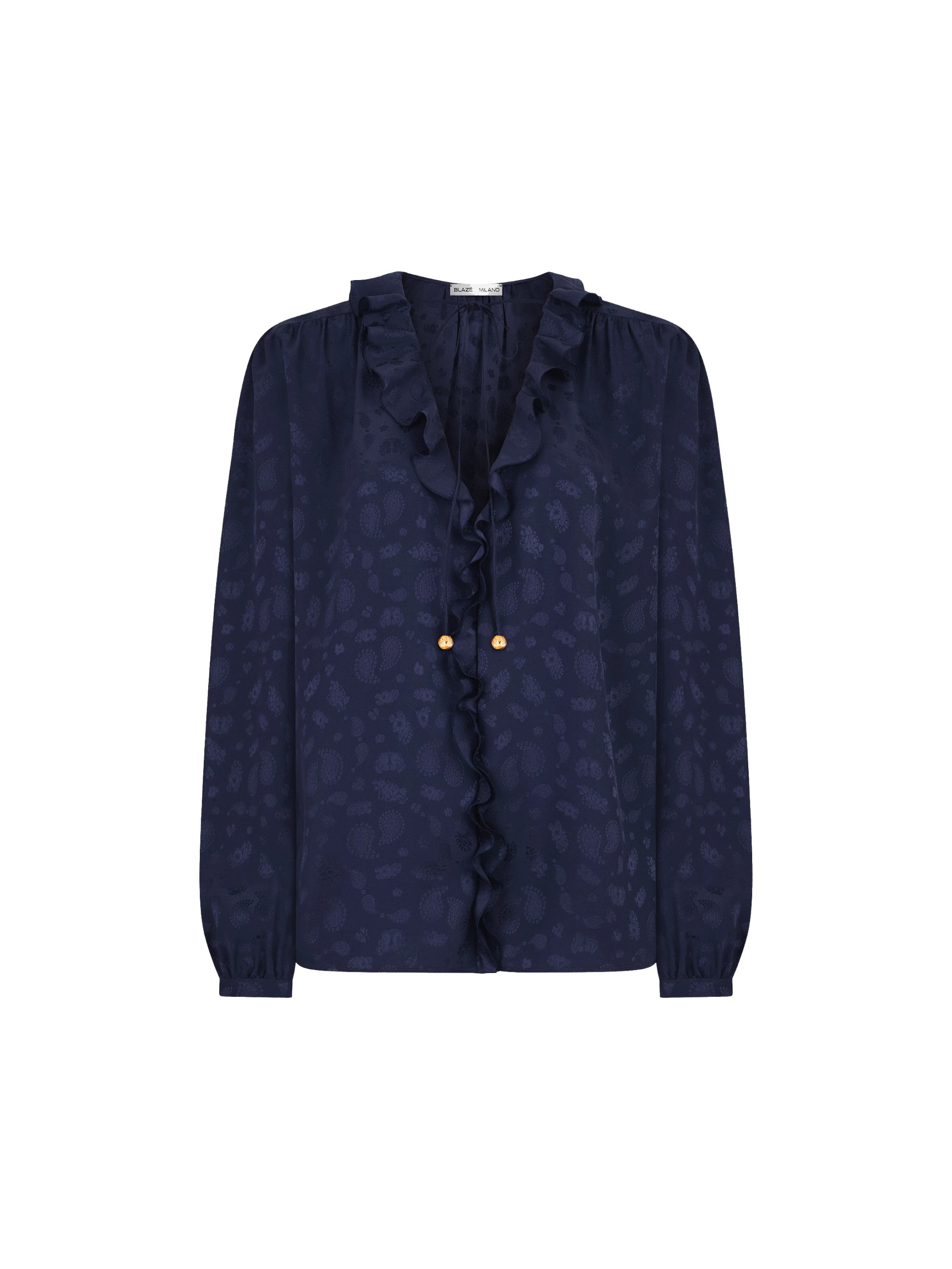 Blazé Milano Leafy Shirt in Seahorses Deep Blue
