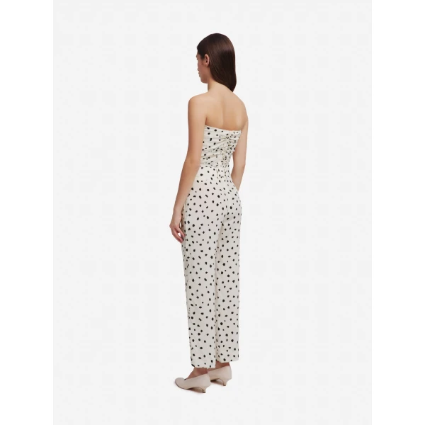 Blazé Milano Long Eva Top in Mariquita Pois White, view 3