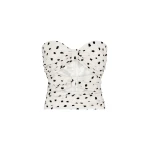 Blazé Milano Long Eva Top in Mariquita Pois White