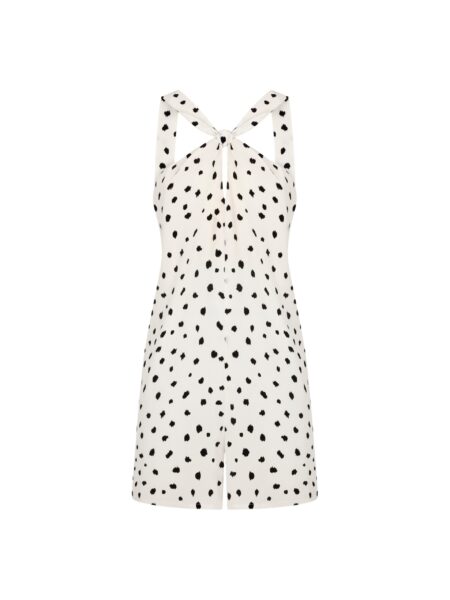 blazé milano meeki jumpsuit in mariquita pois white