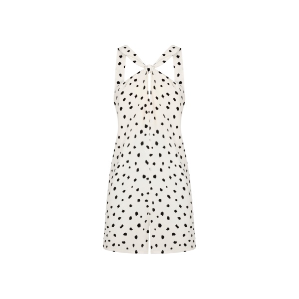 blazé milano meeki jumpsuit in mariquita pois white