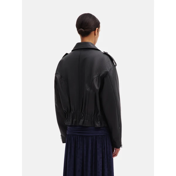 Blazé Milano Mick Bomber Jacket in Vegas Baby Black, view 3