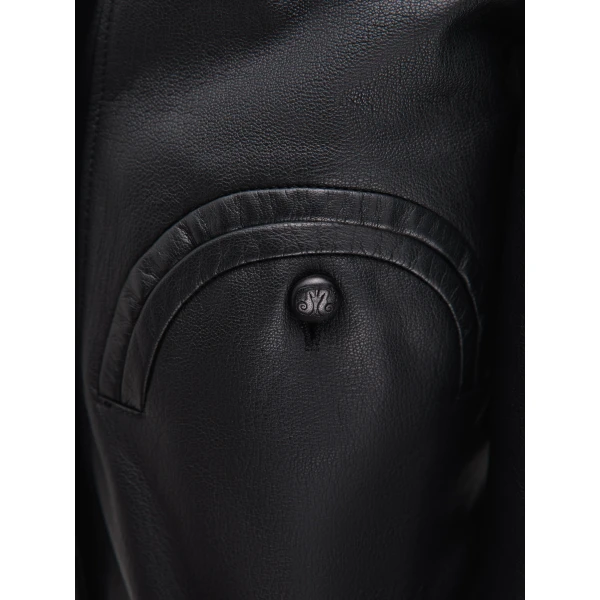 Blazé Milano Mick Bomber Jacket in Vegas Baby Black, view 4