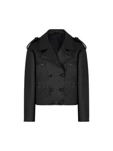 blazé milano mick bomber jacket in vegas baby black