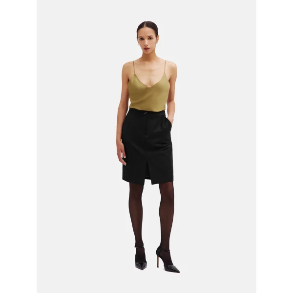 Blazé Milano Popeye Skirt in Classy Carbon Black, view 3