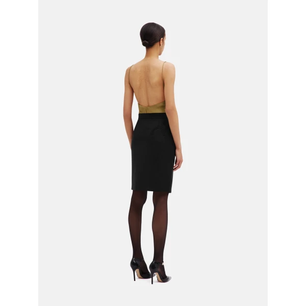 Blazé Milano Popeye Skirt in Classy Carbon Black, view 4