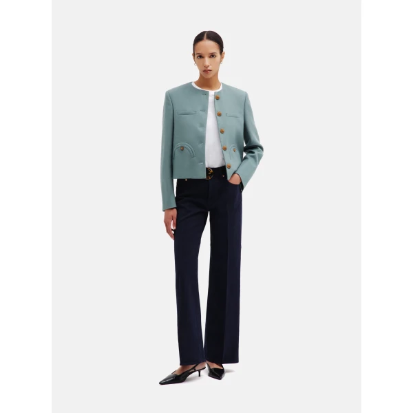 Blazé Milano Shamo Bolero in Mystere Aqua Jacket, view 2