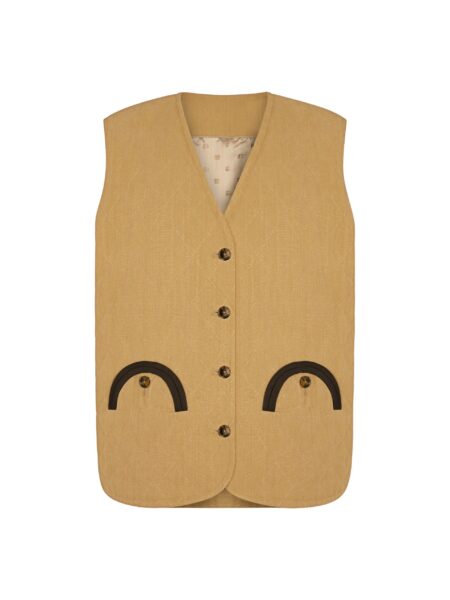 blazé milano suffolk gilet in ghost sand