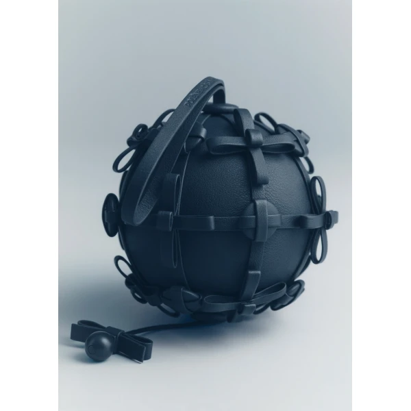 Polene Button Bow Sphere in Ink Bag, view 5