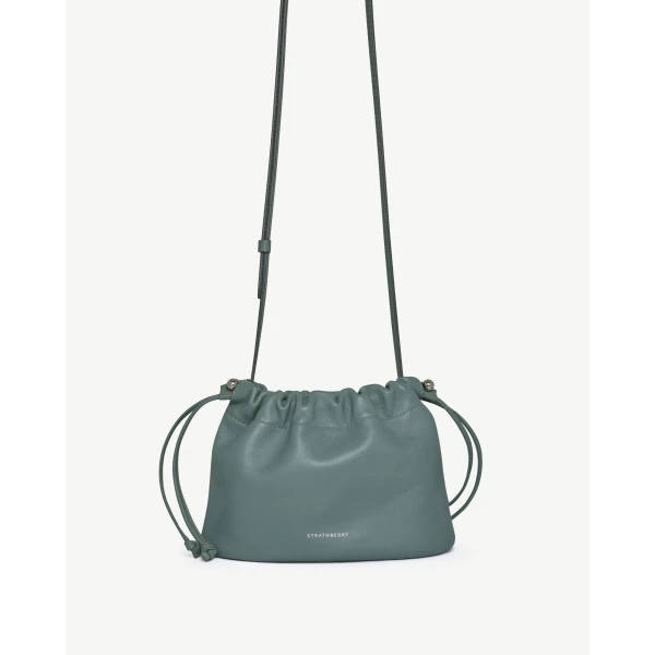 Strathberry Charlotte Drawstring in Stone Blue, view 2