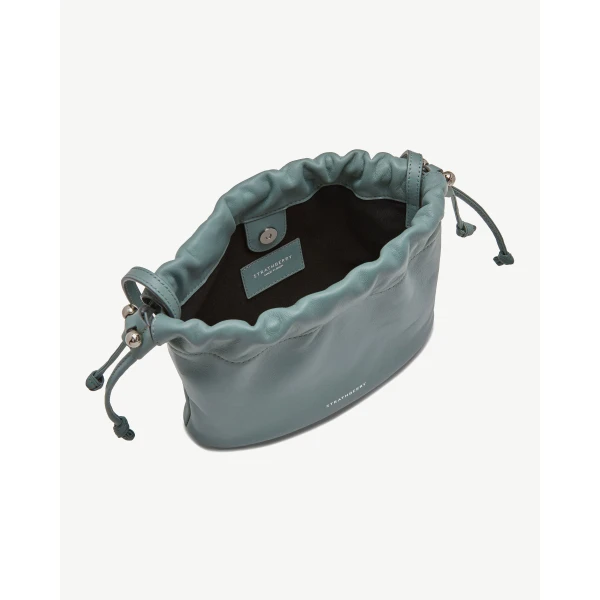 Strathberry Charlotte Drawstring in Stone Blue, view 3