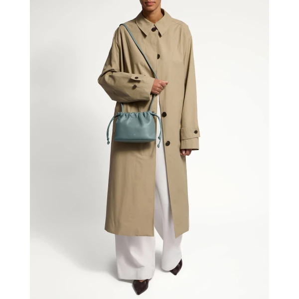 Strathberry Charlotte Drawstring in Stone Blue, view 8