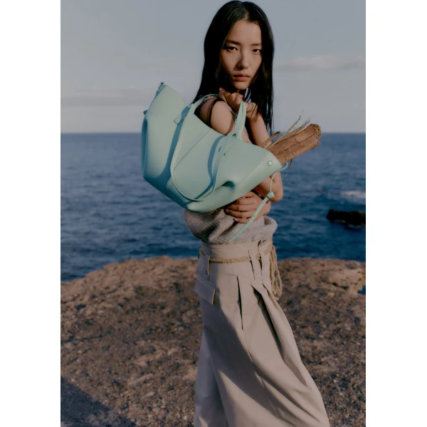 Polene Cyme Mini in Sea Foam Bag, view 2