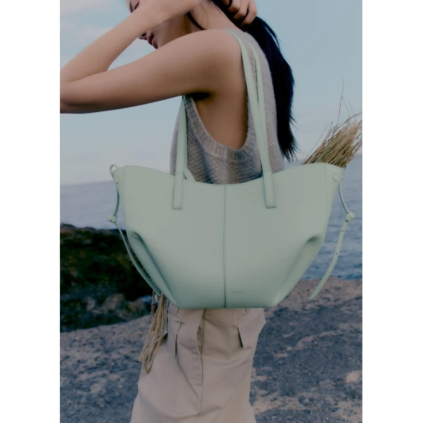 Polene Cyme Mini in Sea Foam Bag, view 4