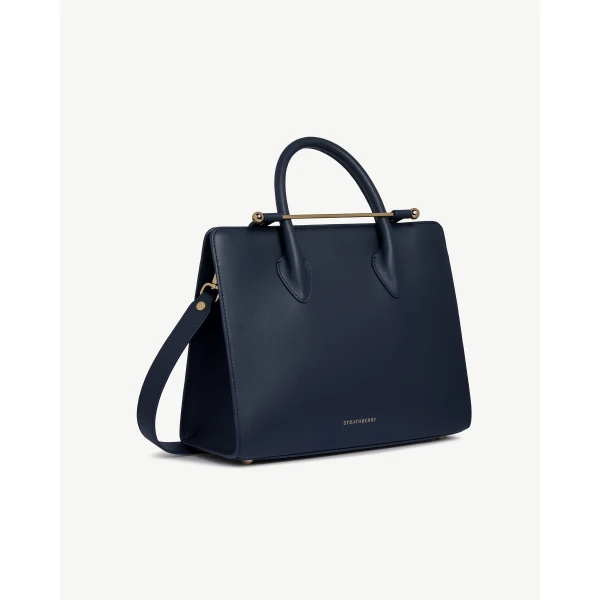 Strathberry Midi Tote in Marine Blue, view 3