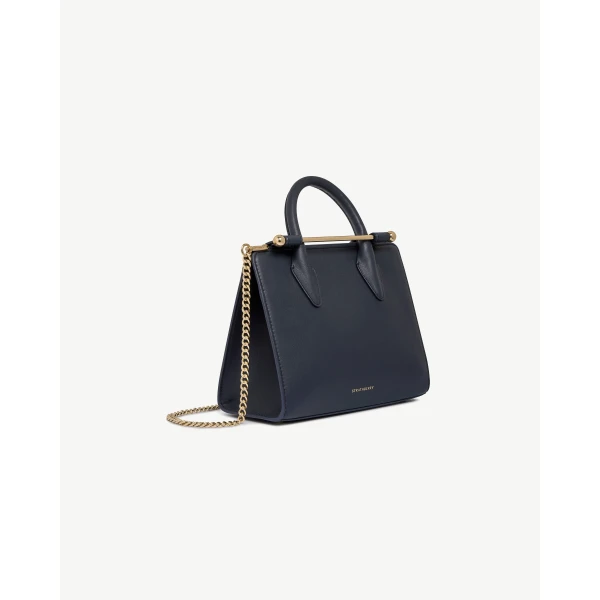 Strathberry Mini Tote in Marine Blue, view 3