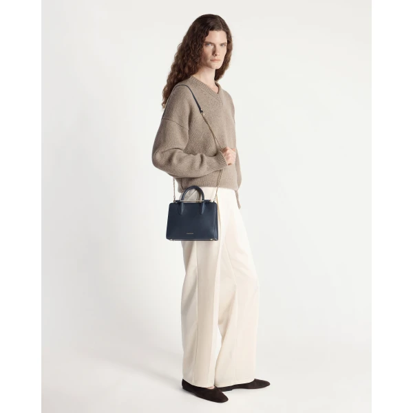 Strathberry Mini Tote in Marine Blue, view 7