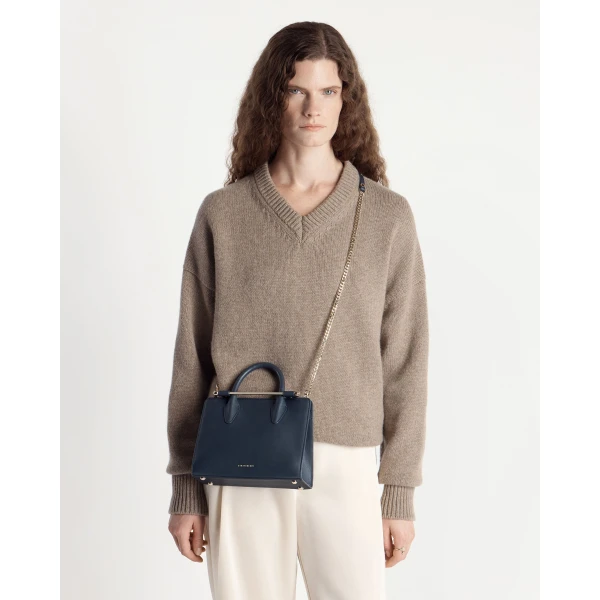 Strathberry Mini Tote in Marine Blue, view 8