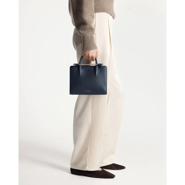 Strathberry Mini Tote in Marine Blue, view 9