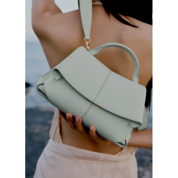 Polene Mokki Mini in Sea Foam Bag, view 4