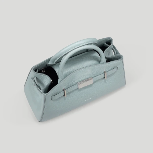 Demellier The Small Hudson in Pacific Blue Crossbody Bag, view 3