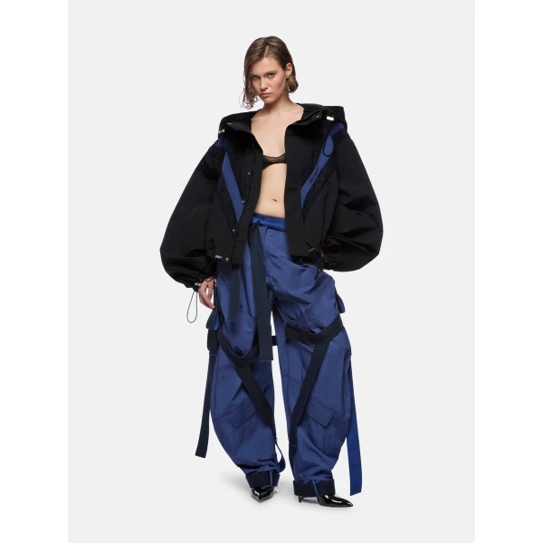The Attico Blue and black bomber Jacket, view 2
