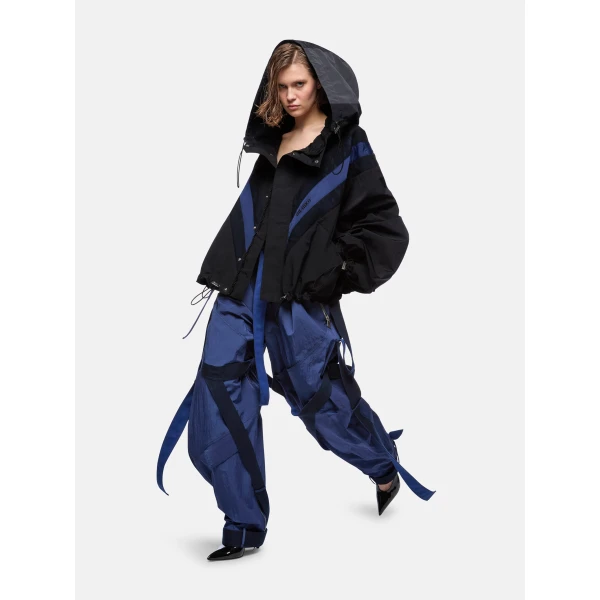 The Attico Blue and black bomber Jacket, view 4