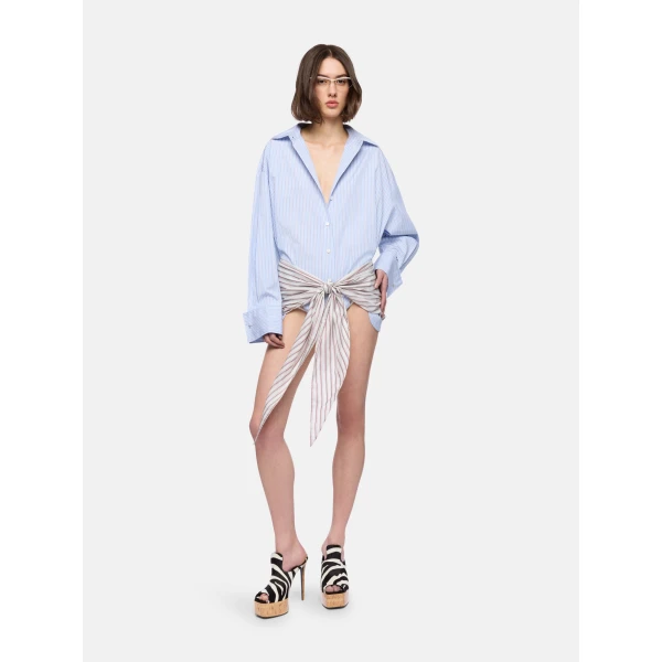 The Attico Blue mini shirt dress, view 2