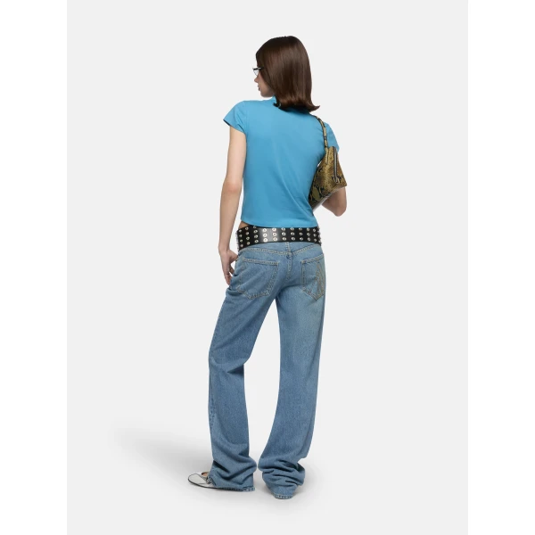 The Attico Blue t-shirt Top, view 3