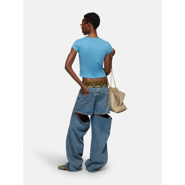 The Attico Blue t-shirt Top, view 3