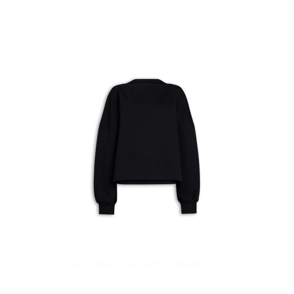 Alaïa Boatneck Fleece Sweat - ALAÏA Knitwear - Laser Cut Luxury - Shop at Luxury Shoes 