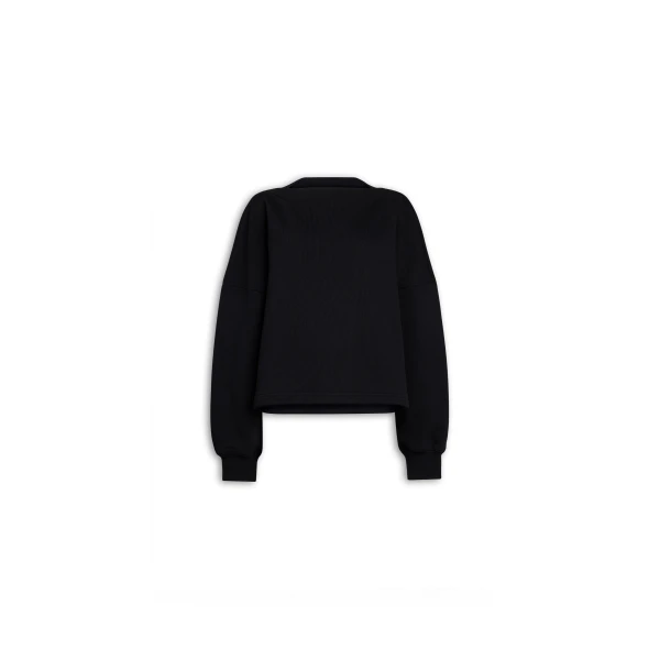 Alaïa Boatneck Fleece Sweat - ALAÏA Knitwear - Laser Cut Luxury - Shop at Luxury Shoes 
