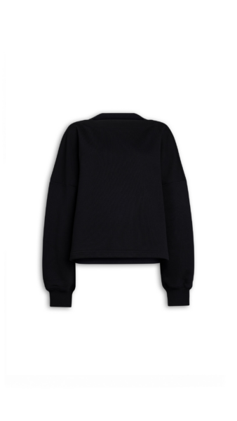 Alaïa Boatneck Fleece Sweat - ALAÏA Knitwear - Laser Cut Luxury - Shop at Luxury Shoes 