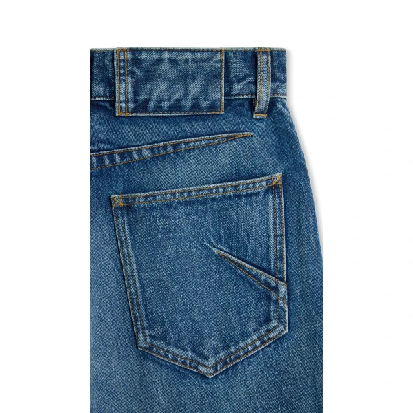 Alaïa Bootcut Denim Jeans - ALAÏA Pants - Laser Cut Luxury - Shop at Luxury Shoes 