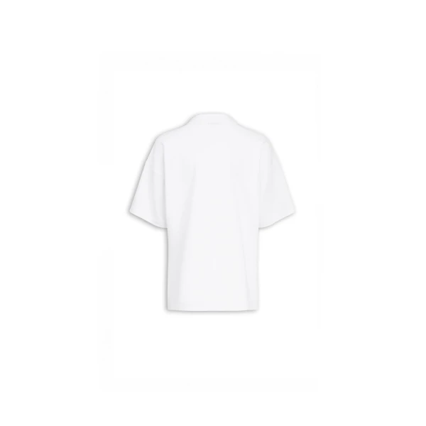 Alaïa Boxy Cotton T Shirt - ALAÏA Tops - Laser Cut Luxury - Shop at Luxury Shoes 