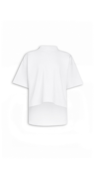 Alaïa Boxy Cotton T Shirt - ALAÏA Tops - Laser Cut Luxury - Shop at Luxury Shoes 