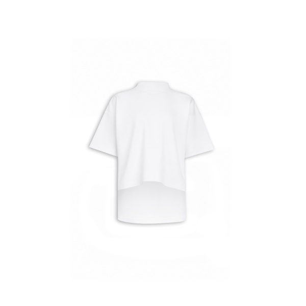 Alaïa Boxy Cotton T Shirt - ALAÏA Tops - Laser Cut Luxury - Shop at Luxury Shoes 