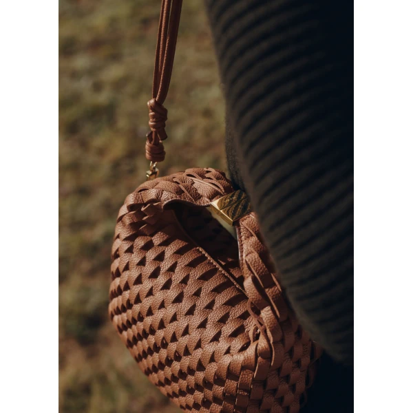 Polene Béri in Onda Cognac Bag, view 3