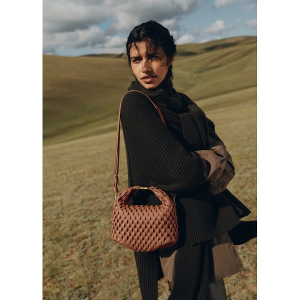 Polene Béri in Onda Cognac Bag, view 4
