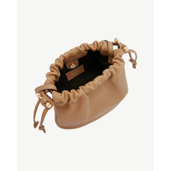 Strathberry Charlotte Drawstring in Caramel, view 3