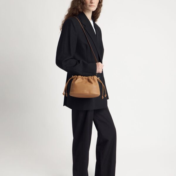 Strathberry Charlotte Drawstring in Caramel, view 6