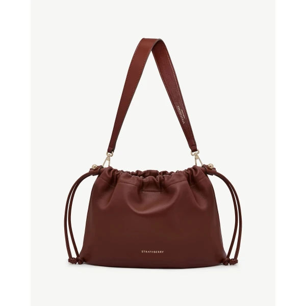 Strathberry Charlotte Midi Drawstring in Walnut, view 2